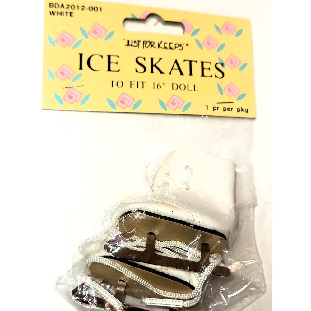 For 16" Doll "Just For Keeps" 1 Pair of Ice Skates New in Package